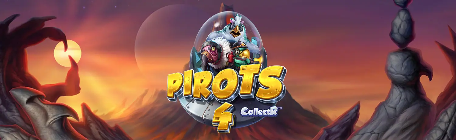 Pirots 4 deep space banner with the birds