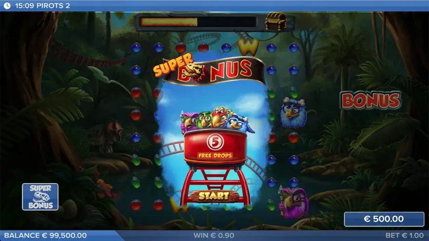 Inside the free drops bonus round
