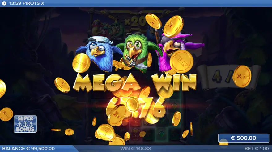 A mega win from a multiplier run