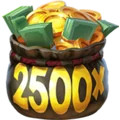 Pirots 3 2,500× money bag